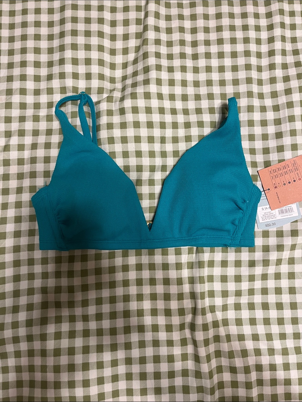 Teal bikini top